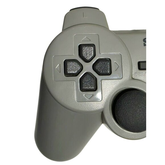 OEM Sony Playstation Video Game Controller Wired Analog Gray PS1 PS2 SCPH-1200 - Picture 7 of 13